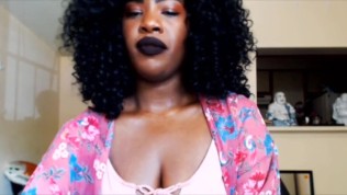 African black angel with curvy ass and huge boobs, Fingering.mp4