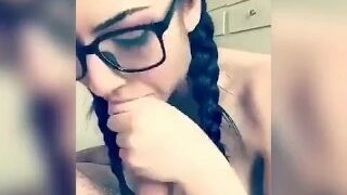 Amazing Blowjob – Cum In The Mouth – Taking It All In – Jessi Pink Snapchat